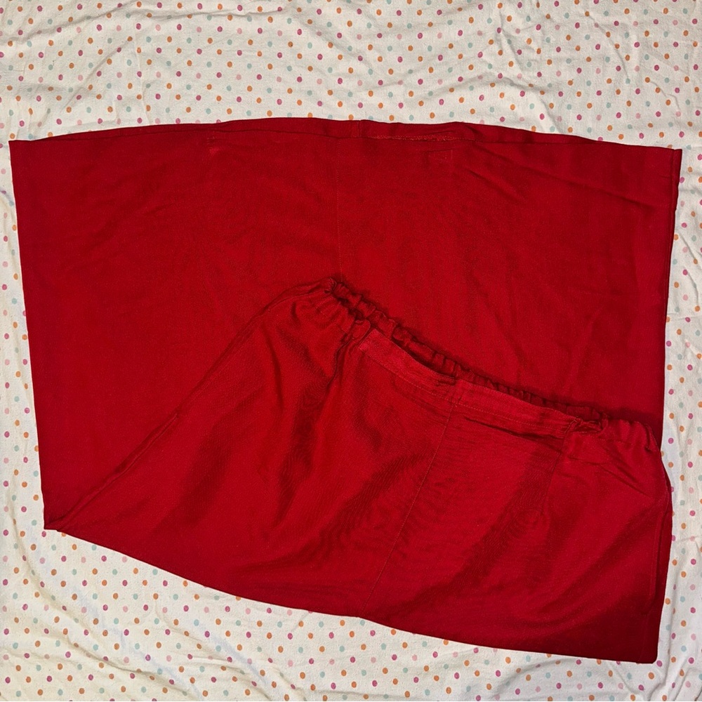 Napa Valley Women’s Red Stretch Skirt - 18W Ruched Elastic Waist Pull-On